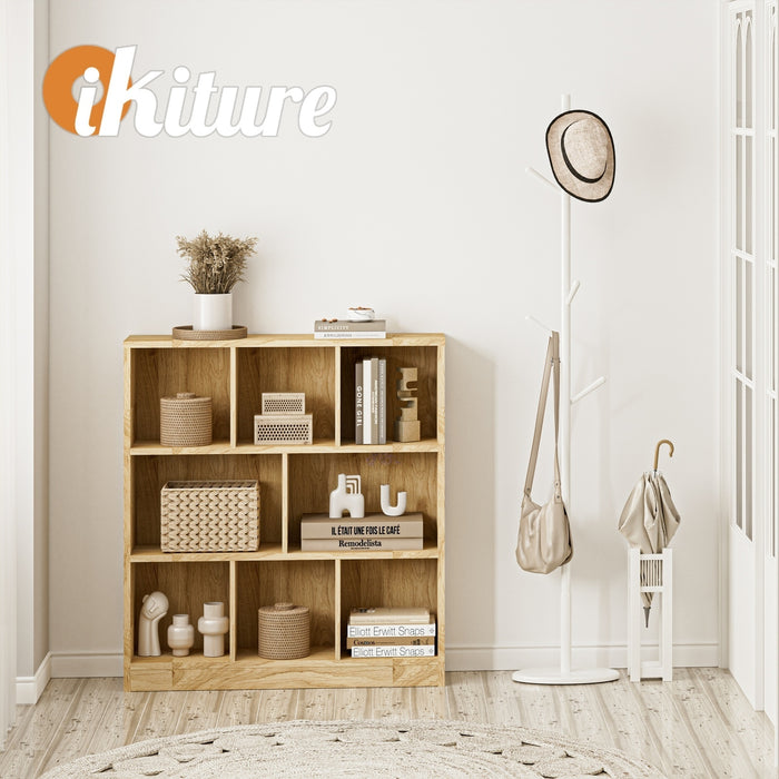 Bookshelf Display Shelves Unit Bookcase Book Cube Storage Stand Rack Natural