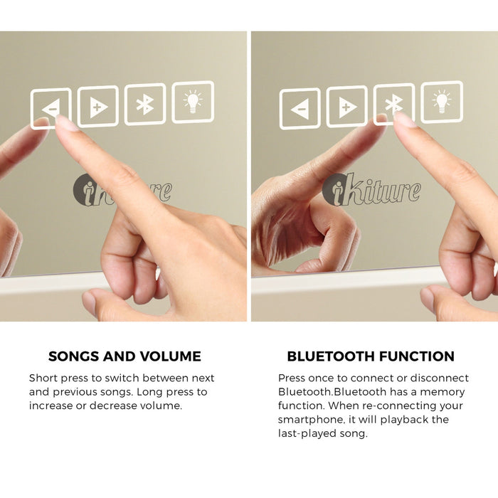 Dressing Table Bluetooth Makeup Mirror 18 Led Light Vanity Mirror