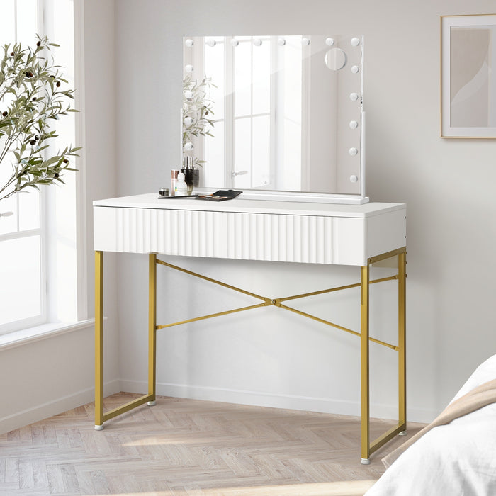 Dressing Table Bluetooth Hollywood Rotatable Makeup Mirror Vanity Desk