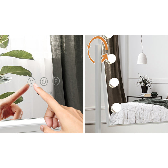 Dressing Table Bluetooth Hollywood Rotatable Makeup Mirror Vanity Desk