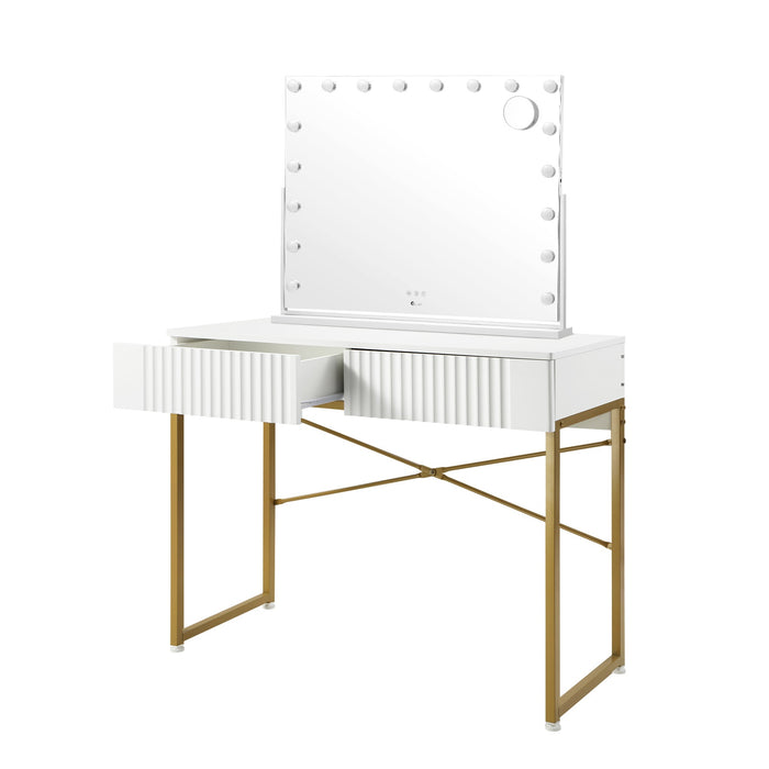 Dressing Table Bluetooth Hollywood Rotatable Makeup Mirror Vanity Desk