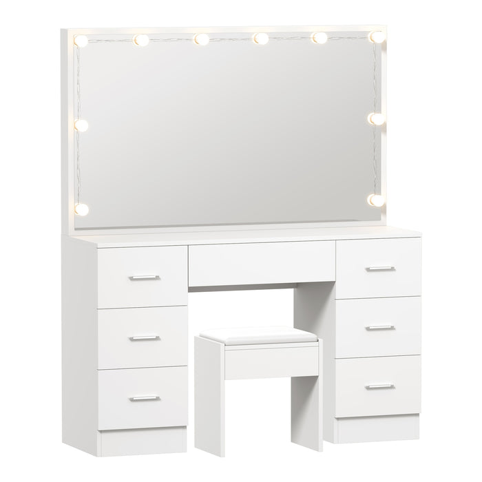 Dressing Table Large Makeup Mirror Vanity Desk 10 Led Bulbs