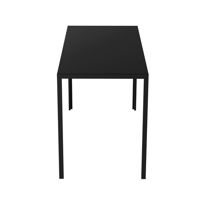 140Cm Dining Table Rectangular Kitchen Table With Metal Leg Black