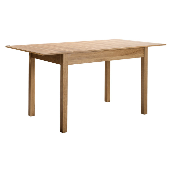 160Cm Extendable Dining Table Wooden Rectangular Kitchen Table Natural