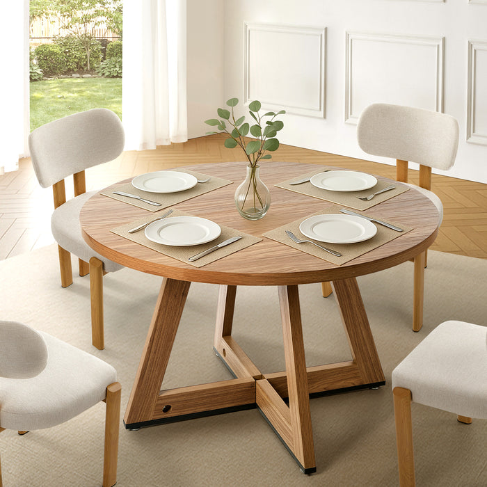 120Cm Round Dining Table Wooden Kitchen Furniture