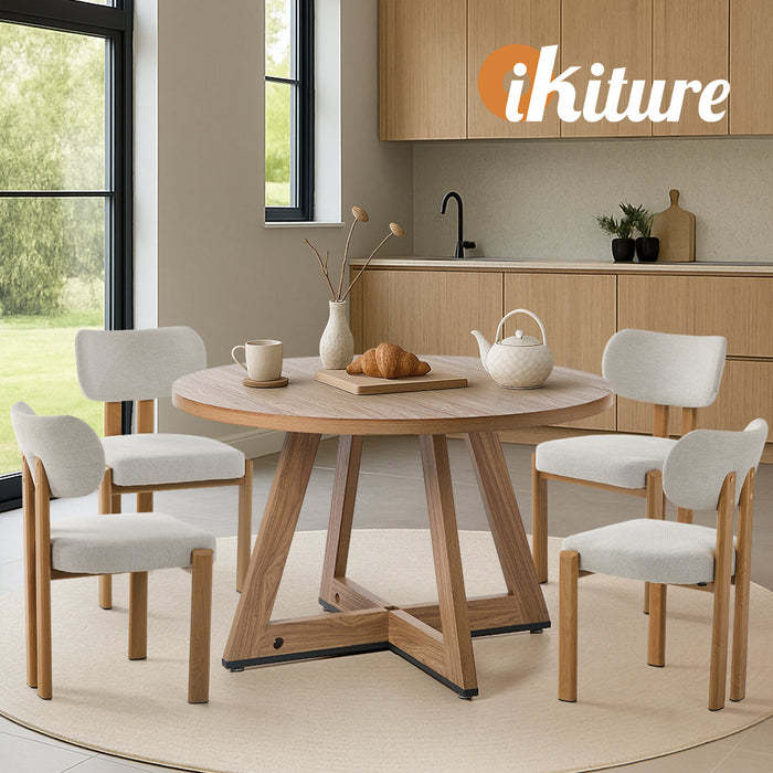 120Cm Round Dining Table Wooden Kitchen Furniture