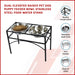 Dual Elevated Raised Pet Dog Puppy Feeder Bowl Stainless