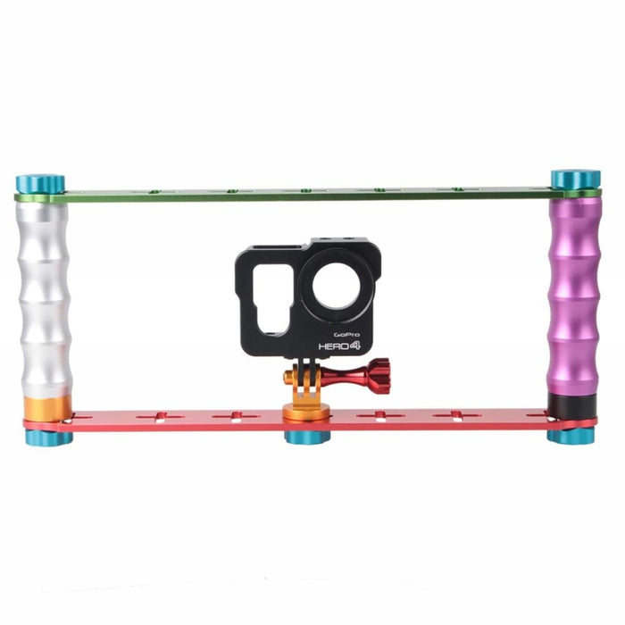 Dual Grip Handle Stabilizer Aluminum Mount Bracket