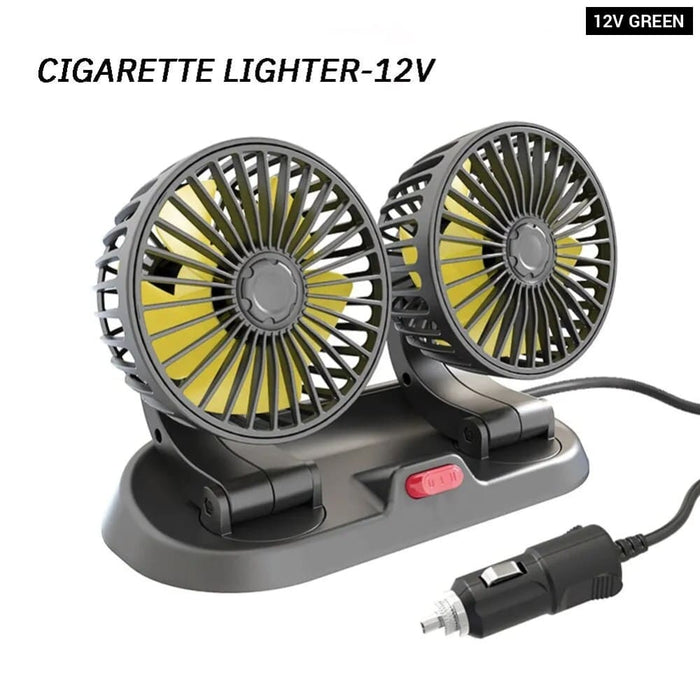 Dual Head Usb 2 Speeds Adjustable Auto Cooler Air Fan