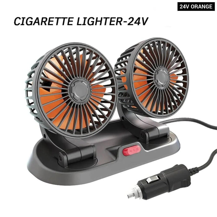 Dual Head Usb 2 Speeds Adjustable Auto Cooler Air Fan