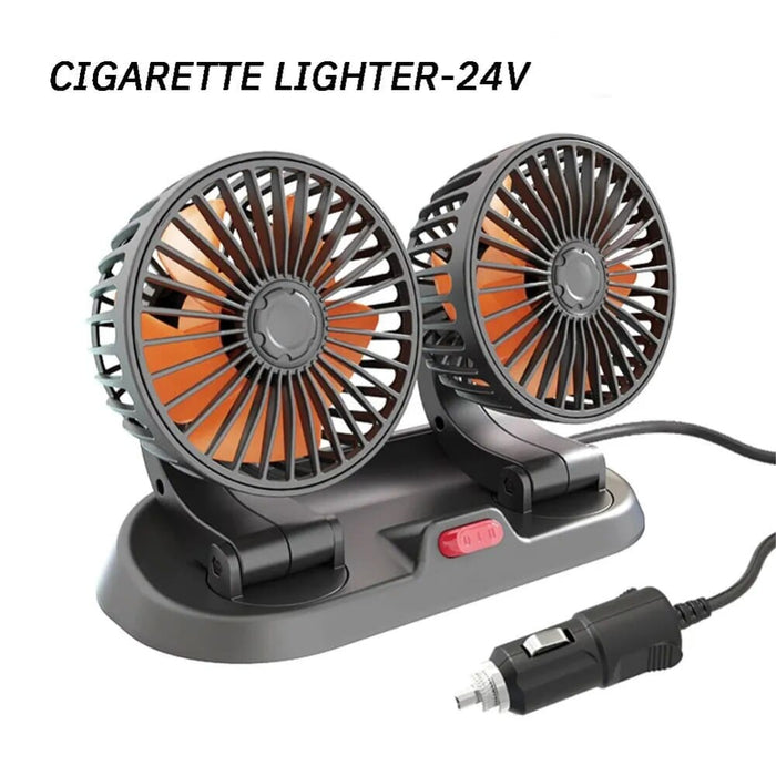 Dual Head Usb 2 Speeds Adjustable Auto Cooler Air Fan