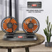 Dual Head Usb 2 Speeds Adjustable Auto Cooler Air Fan