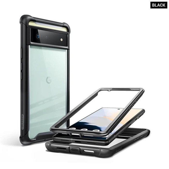 Dual Layer Rugged Clear Bumper Case Without Built-in Screen