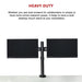 Dual Lcd Monitor Desk Mount Stand Adjustable Fits 2 Screens