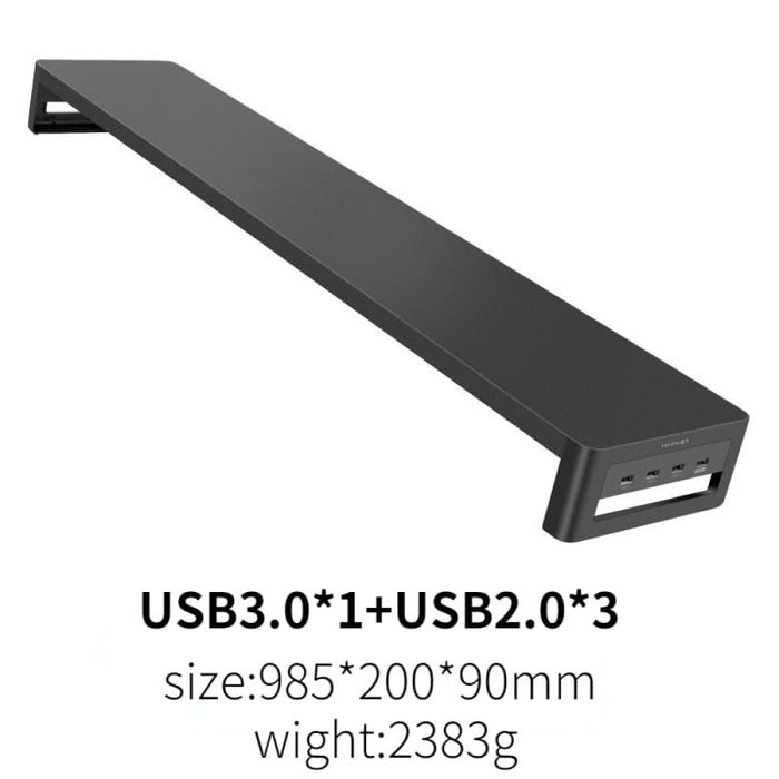 Dual Monitor Stand Holder Metal Riser with Wireless