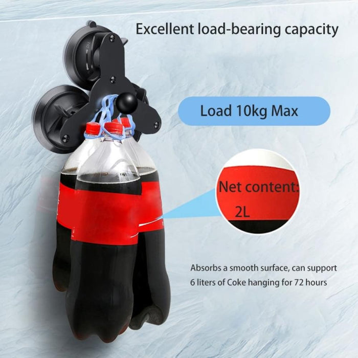 Dual Suction Cup Mount Holder With Tripod Adapter Screw