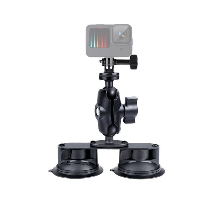 Dual Suction Cup Mount Holder With Tripod Adapter Screw