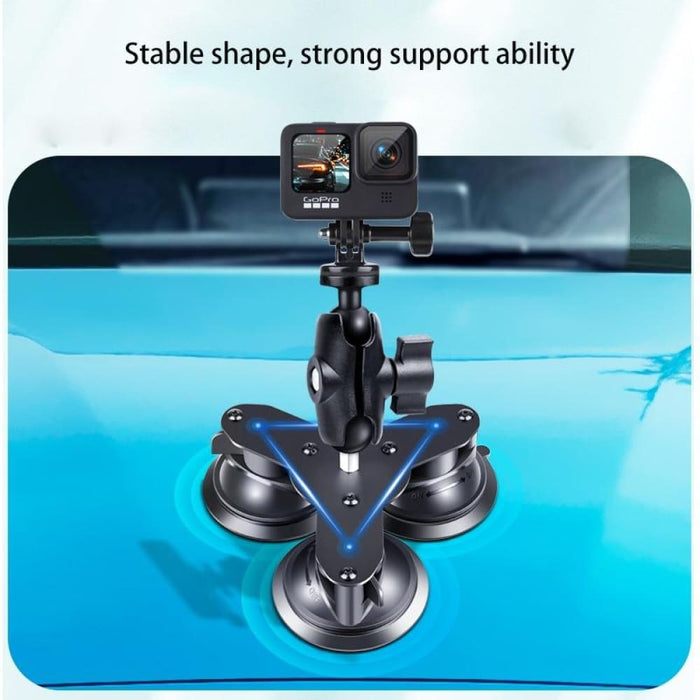 Dual Suction Cup Mount Holder With Tripod Adapter Screw