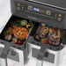 Dual View 2 x 5 Litre (10 Litre) Air Fryer Stainless Steel
