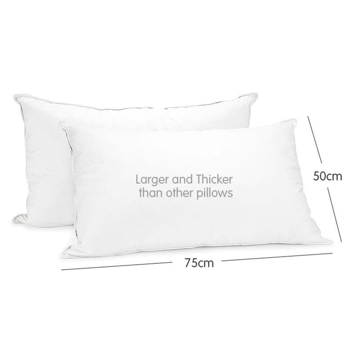 Duck Down Feather Pillow Twin Set - 1.3kg