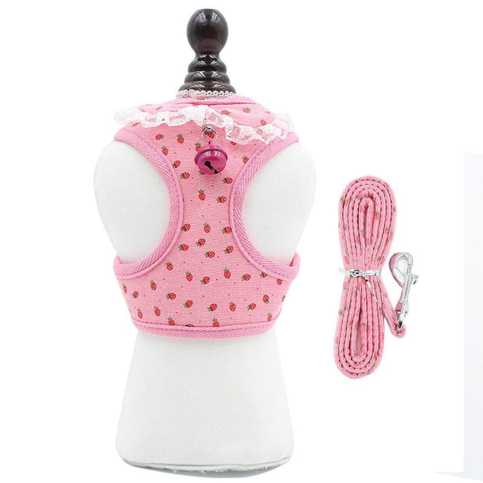 Durable Adjustable Breathable No Pull Floral Pet Harness