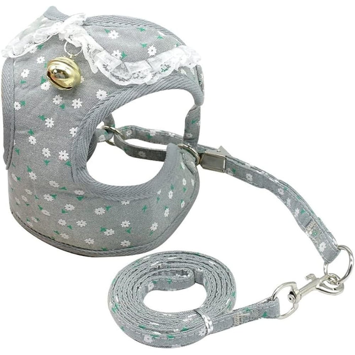 Durable Adjustable Breathable No Pull Floral Pet Harness