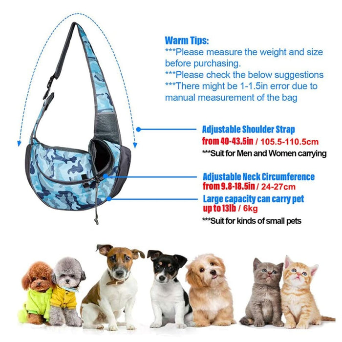 Durable Breathable Mesh Adjustable Padded Strap Pet Sling