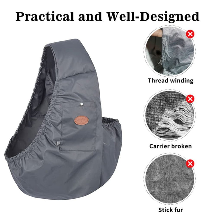 Durable Comfortable Shoulder Strap Dog Sling Front Pocket