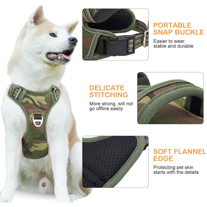 Durable Heavy Duty Camouflage Reflective no Pull Pet