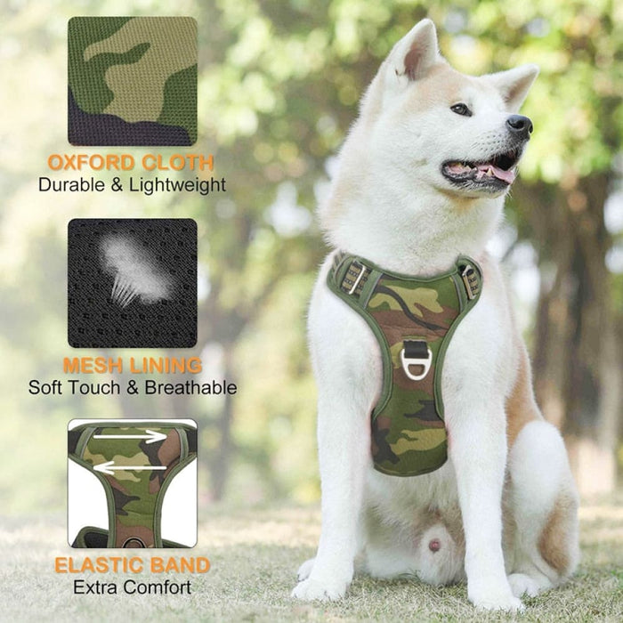 Durable Heavy Duty Camouflage Reflective no Pull Pet
