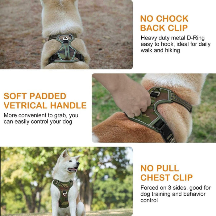 Durable Heavy Duty Camouflage Reflective no Pull Pet