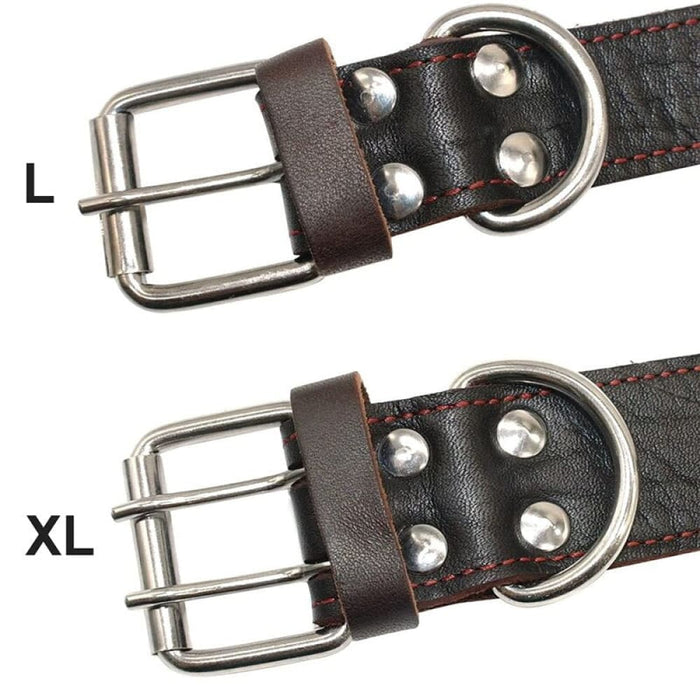 Durable Heavy Duty Leather Control Collar for Medium Large
