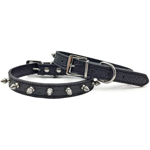 Durable Pu Leather Adjustable Safe Spiked Pet Collar