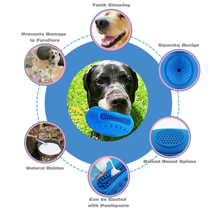 Durable Rubber Dog Chew Toy Non Toxic Squeaky Pet