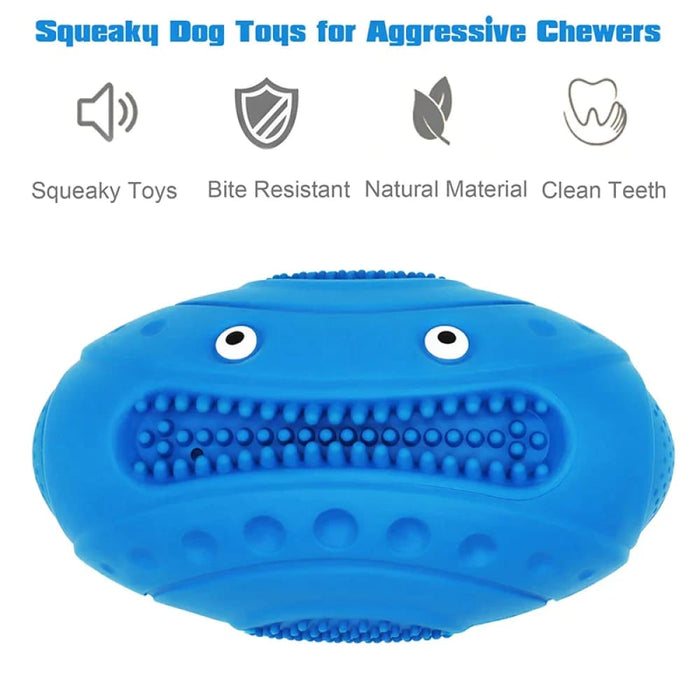 Durable Rubber Dog Chew Toy Non Toxic Squeaky Pet