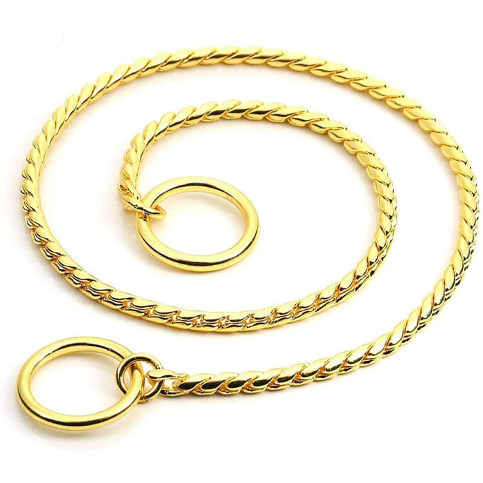 Durable Rustproof Metal Chain Pet Collar for Small Medium