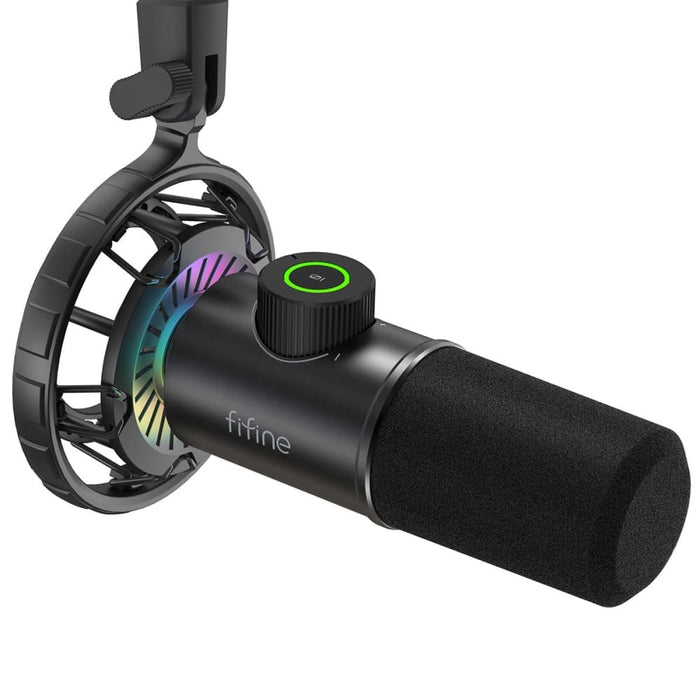 Dynamic Microphone With Tap - to - mute Button Rgb Light