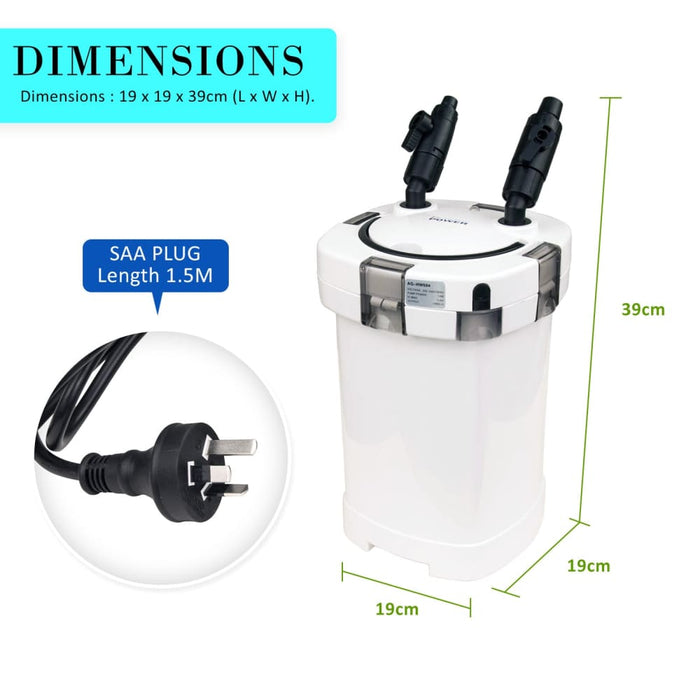 Dynamic Power Aquarium External Canister Filter 1000l h