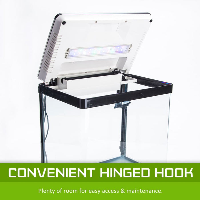 Dynamic Power Aquarium Fish Tank 52l Curved Glass Rgb Led