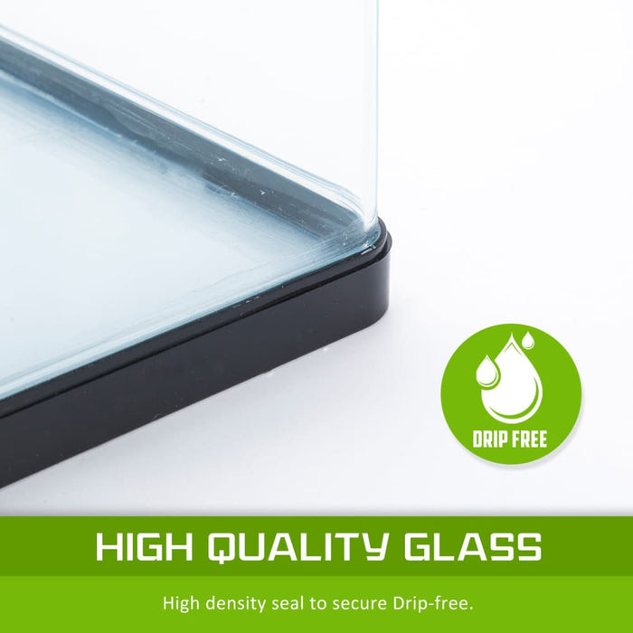 Dynamic Power Aquarium Fish Tank 52l Curved Glass Rgb Led