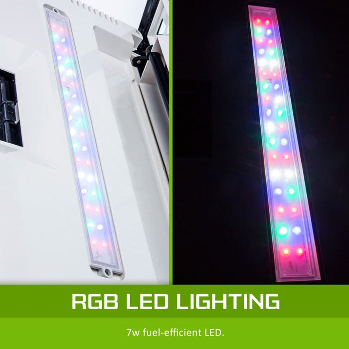 Dynamic Power Aquarium Fish Tank 52l Curved Glass Rgb Led