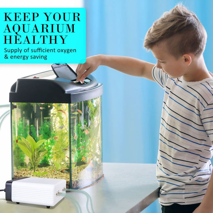 Dynamic Power White Aquarium Air Pump Oxygen Hydroponic 4