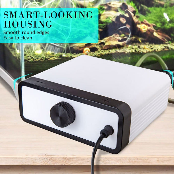 Dynamic Power White Aquarium Air Pump Oxygen Hydroponic 4