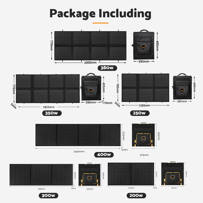 250W Solar Blanket Mono 12V Folding Solar Panel Completed Kit 5M Cable Dual Usb