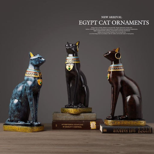 Egyptian Cat Vintage Baster Goddess God Pharaoh Figurine