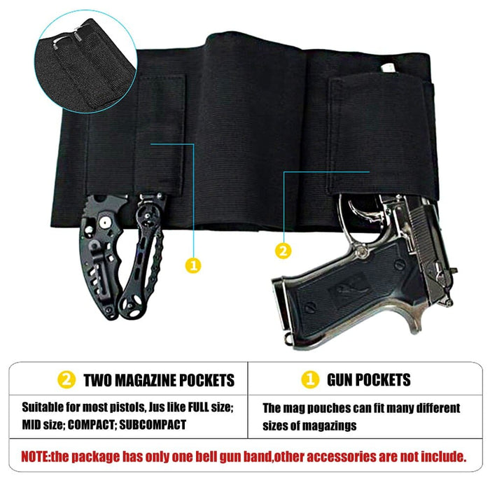 Elastic Concealed Waist Right Handed Tactical Carry Belt