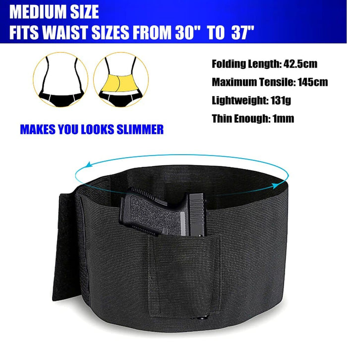 Elastic Concealed Waist Right Handed Tactical Carry Belt