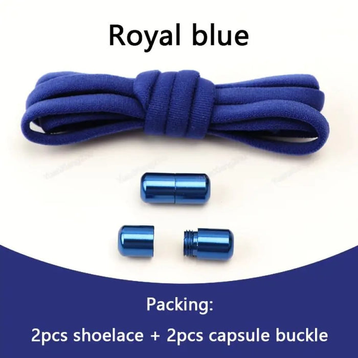 Elastic Laces Sneakers no Tie Shoe Round Quick for Kids &