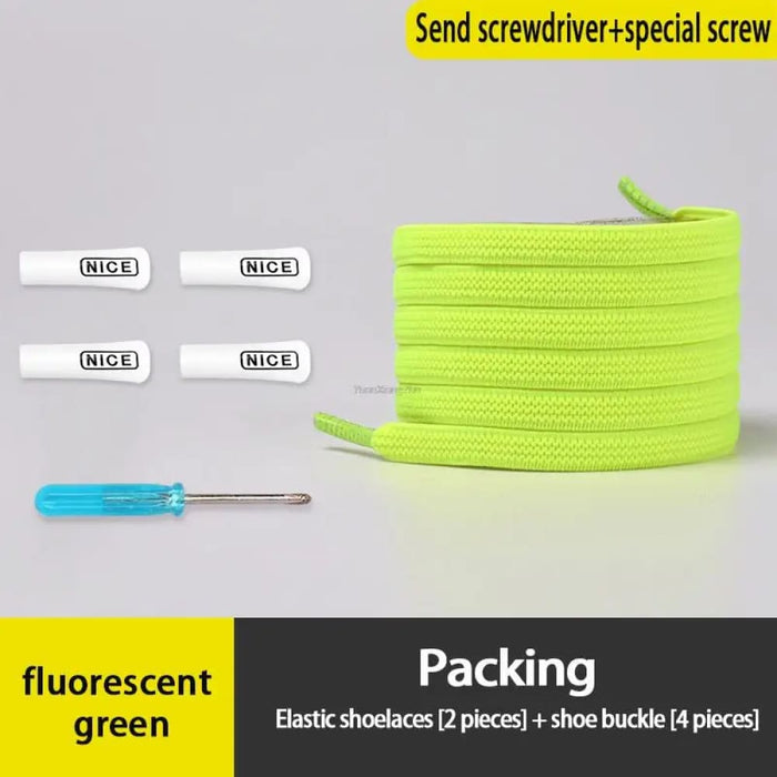 No Tie Elastic Sneakers Flat Shoe Laces for Kids & Adults