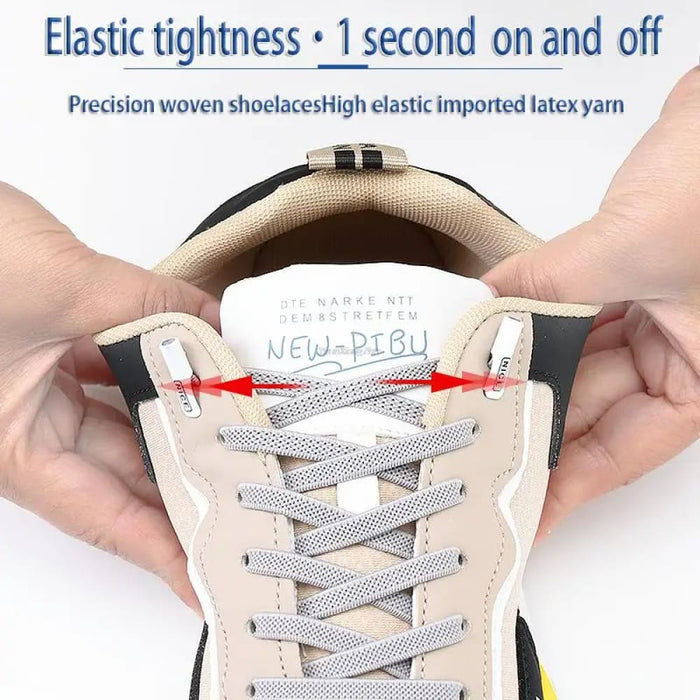 No Tie Elastic Sneakers Flat Shoe Laces for Kids & Adults